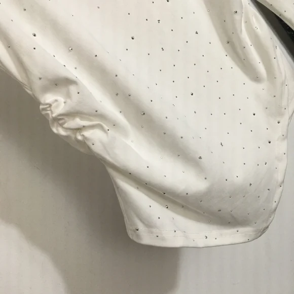 Miu miu long sleeved white T-shirt with diamonds - Picture 6 of 7